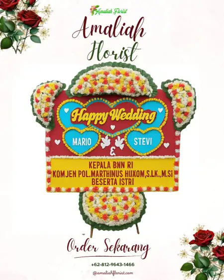 Papan Bunga Pernikahan Mlayang